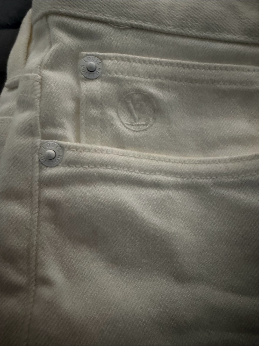 Louis Vuitton Slim Men's Jeans in Off-White